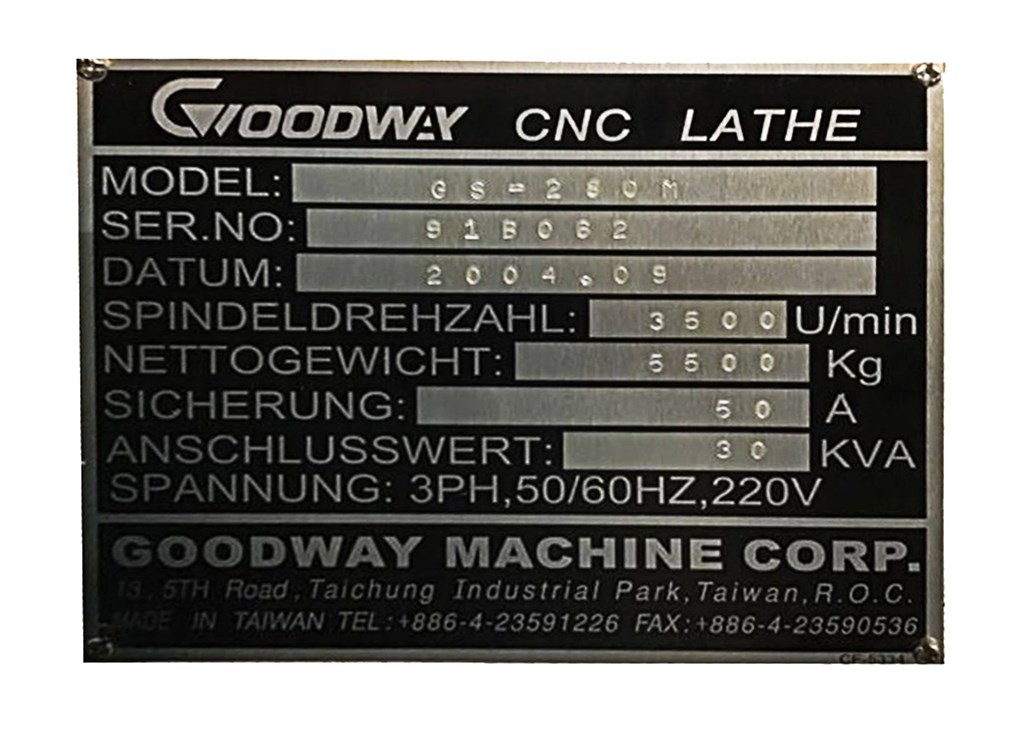 GOODWAY GS–280 M C-EKSEN CNC TORNA-2
