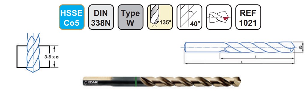 10,5 mm MULTI INOX DIN 338N MATKAP UCU