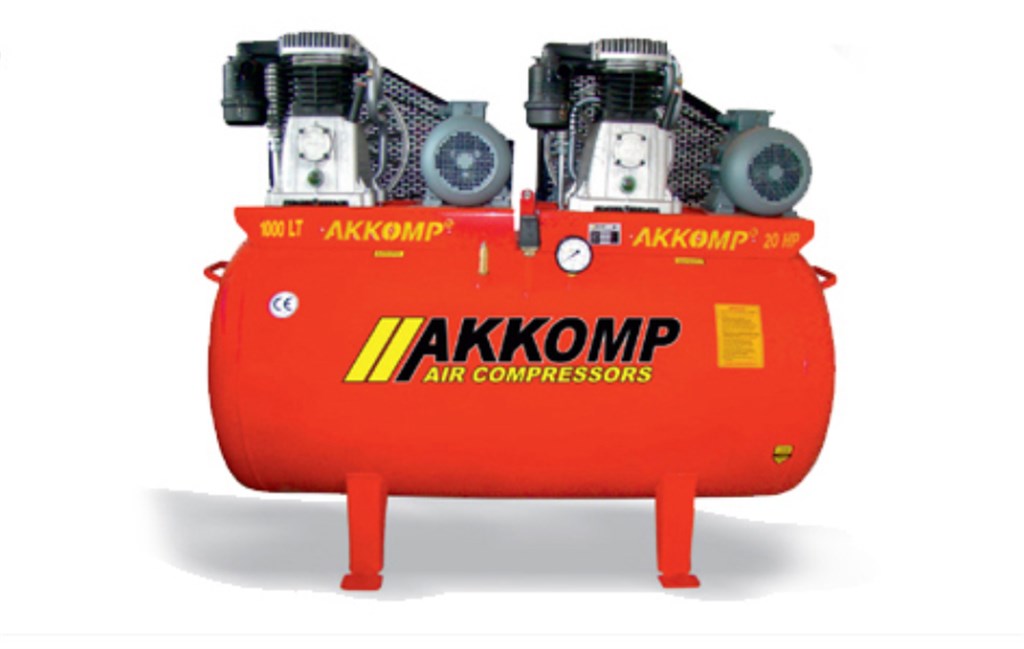 AKKOMP ÇİFT KADEMELİ KOMPRESÖR 1000 LT 20 HP  380V