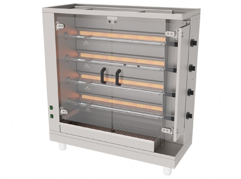 APMG-04 DOĞALGAZLI PİLİÇ ÇEVİRME MAKİNESİ, 4 ŞİŞLİ