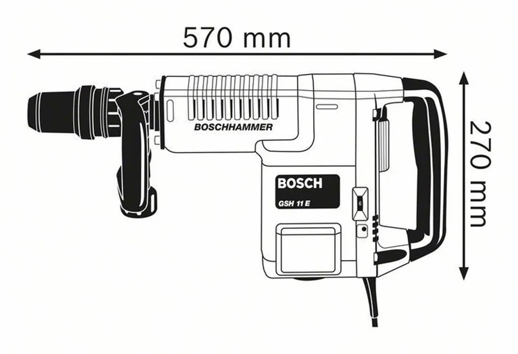 BOSCH GSH 11 E KIRICI 1500 W ELEKTROPNÖMATİK KIRICI-DELİCİ-1