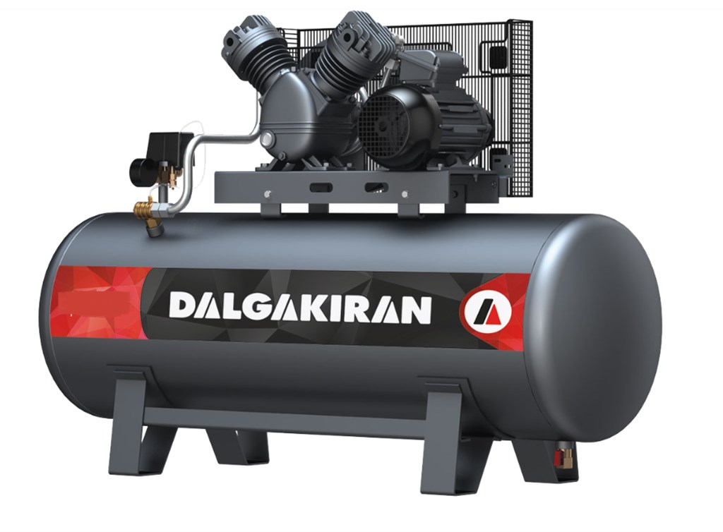 DALGAKIRAN D 7.5-500 M PİSTONLU 7 BAR  5.5 kW DEPOLU KOMPRESÖR